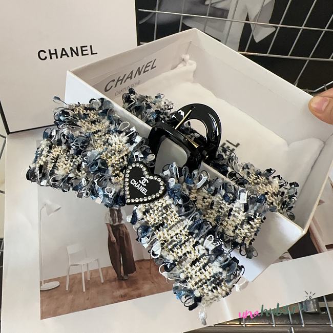 Chanel Tweed Claw Clip - 1