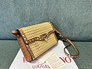 Valentino SMALL ROCKSTUD SHOULDER BAG IN WOVEN RAFFIA Natura 22.5*5*16CM - 6