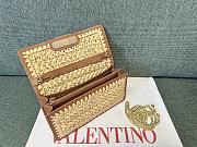 Valentino Garavani Beige & Brown VLogo Signature Raffia Shoulder Bag 20x10.5x4CM - 6