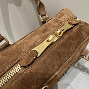 Miu Miu Arcadie Suede Brown Leather Bag - 4