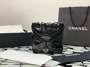 Chanel mini 22bag all black 23x18.5x6cm - 5