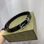 Gucci Black Leather Belt 2.5cm - 3