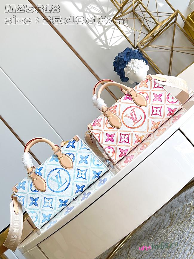 Louis Vuitton OnTheGo East West Tiles Canvas Coral  - 1