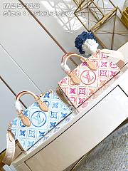 Louis Vuitton OnTheGo East West Tiles Canvas Coral  - 1