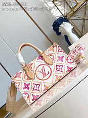 Louis Vuitton OnTheGo East West Tiles Canvas Coral  - 2