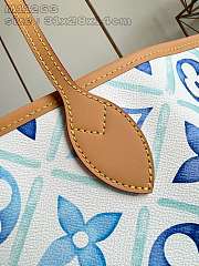 Louis Vuitton Neverfull MM Monogram Tiles Canvas Blue Coral - 31x28x14cm - 3