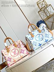 Louis Vuitton Speedy Tiles Canvas Coral Blue - 25x19x15cm - 1