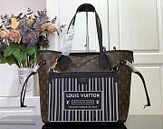 	 Louis Vuitton Neverfull With Pouch Black Color 32*27*14cm - 1