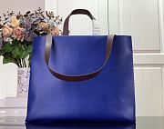 	 Louis Vuitton Blue Leather Shopper 40 x 32 x 16cm - 5