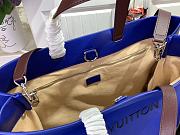 	 Louis Vuitton Blue Leather Shopper 40 x 32 x 16cm - 4