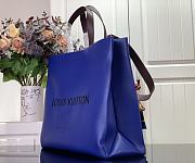 	 Louis Vuitton Blue Leather Shopper 40 x 32 x 16cm - 2