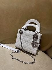 Dior lady white patent leather mini 17cm - 2