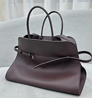 The Row Soft Margaux 12 Bag in burgundy Leather - 32*13*25CM - 5