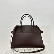 The Row Soft Margaux 12 Bag in burgundy Leather - 32*13*25CM - 2