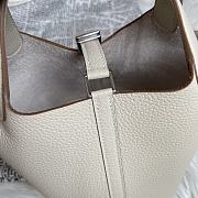 	 Hermes Picotin 18 White Silver Hardware - 5