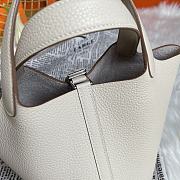 	 Hermes Picotin 18 White Silver Hardware - 4