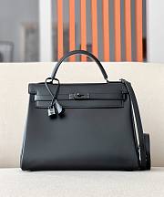 Hermes Grace Kelly All Black Swift Box Leather - 35*13*25cm - 1