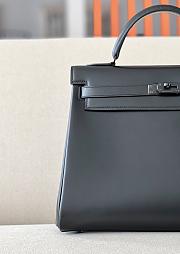 Hermes Grace Kelly All Black Swift Box Leather - 35*13*25cm - 2