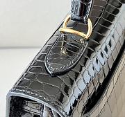 	 Hermes Grace Kelly All Black Crocodile Leather - 35*13*25cm - 6