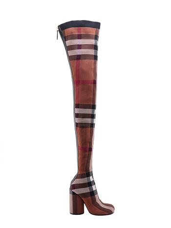 Burberry Anita Knit Check Over-the-knee Boots 