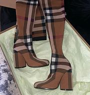 Burberry Anita Knit Check Over-the-knee Boots  - 4