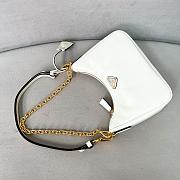 	 PRADA Re-Edition white leather mini bag - 22*18*6cm - 2