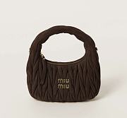 Miu Miu Brown Matelassè Suede Hobo Bag - 5