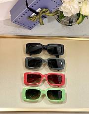 Gucci Plastic Acetate Chaise Rectangular Sunglasses - 2