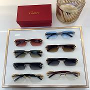 Cartier Rectangular Panthere Frameless Sunglasses - 2