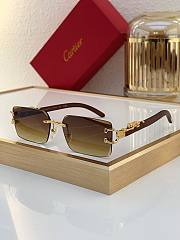 Cartier Rectangular Panthere Frameless Sunglasses - 5