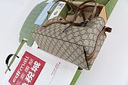 Gucci GG Emblem small tote bag in brown - 31*18.5*11.5CM - 4