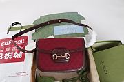 Gucci Horsebit 1955 Canvas Red Shoulder Bag 25x18x8CM - 1