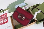 Gucci Horsebit 1955 Canvas Red Shoulder Bag 25x18x8CM - 4