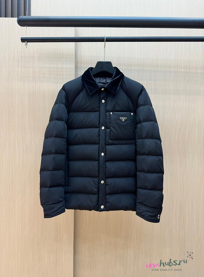 Prada logo plaque padded jacket - 1