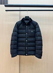 Prada logo plaque padded jacket - 1