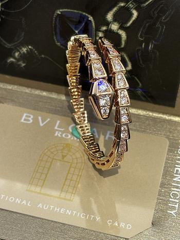 BVLGARI Serpenti Viper Gold Diamond Bracelet