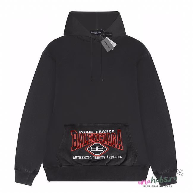 Balenciaga Black Large Hoodie - 1