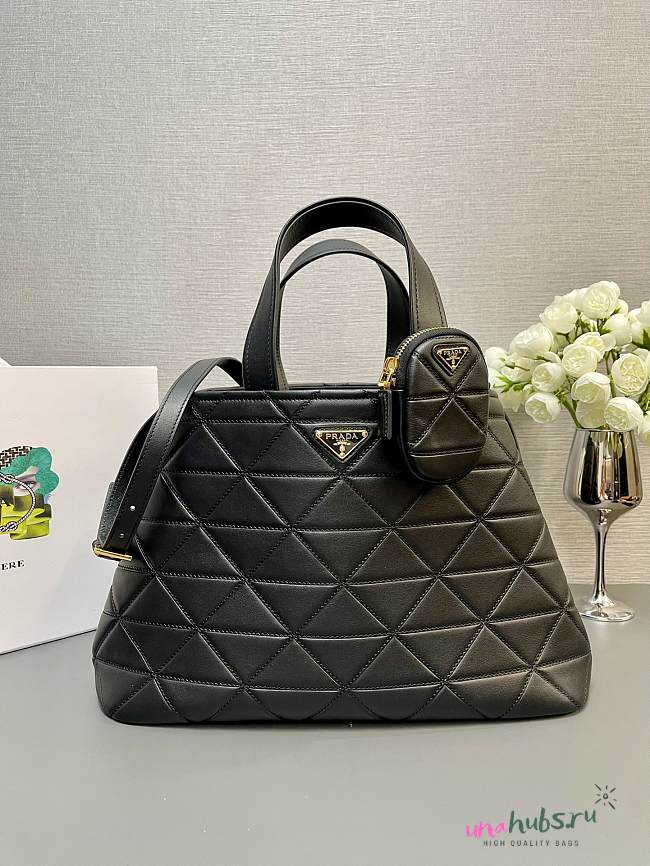 Prada small quilted leather tote bag - 1