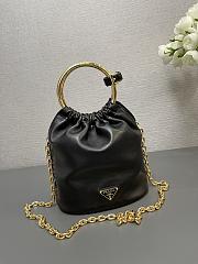 Prada Nappa leather mini black bag - 15*9*8CM - 4