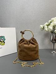 	 Prada sude mini brown bag - 15*9*8CM - 1