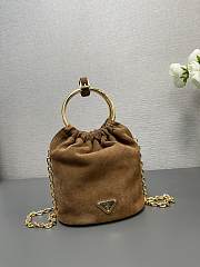 	 Prada sude mini brown bag - 15*9*8CM - 4