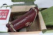 Gucci GG Marmont large shoulder bag in burgundy - 40x21x8.5CM - 2