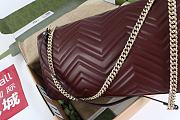 Gucci GG Marmont large shoulder bag in burgundy - 40x21x8.5CM - 5