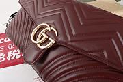 Gucci GG Marmont large shoulder bag in burgundy - 40x21x8.5CM - 4