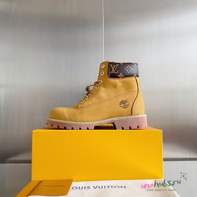 Louis Vuitton x Timberland Brown Leather Boots - 1