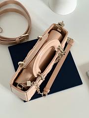 Dior Lady D-Joy Beige Patent Bag - 22*6*12Cm - 6