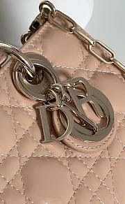 Dior Lady D-Joy Beige Patent Bag - 22*6*12Cm - 3