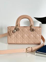 Dior Lady D-Joy Beige Patent Bag - 22*6*12Cm - 2