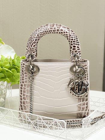 Dior Lady Mini Himalayan Crocodile Bag