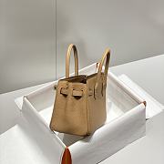 Hermes Mini Birkin Light Brown Toge Bag - 20cm - 6